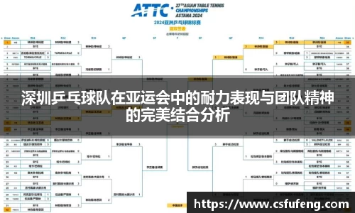 深圳乒乓球队在亚运会中的耐力表现与团队精神的完美结合分析